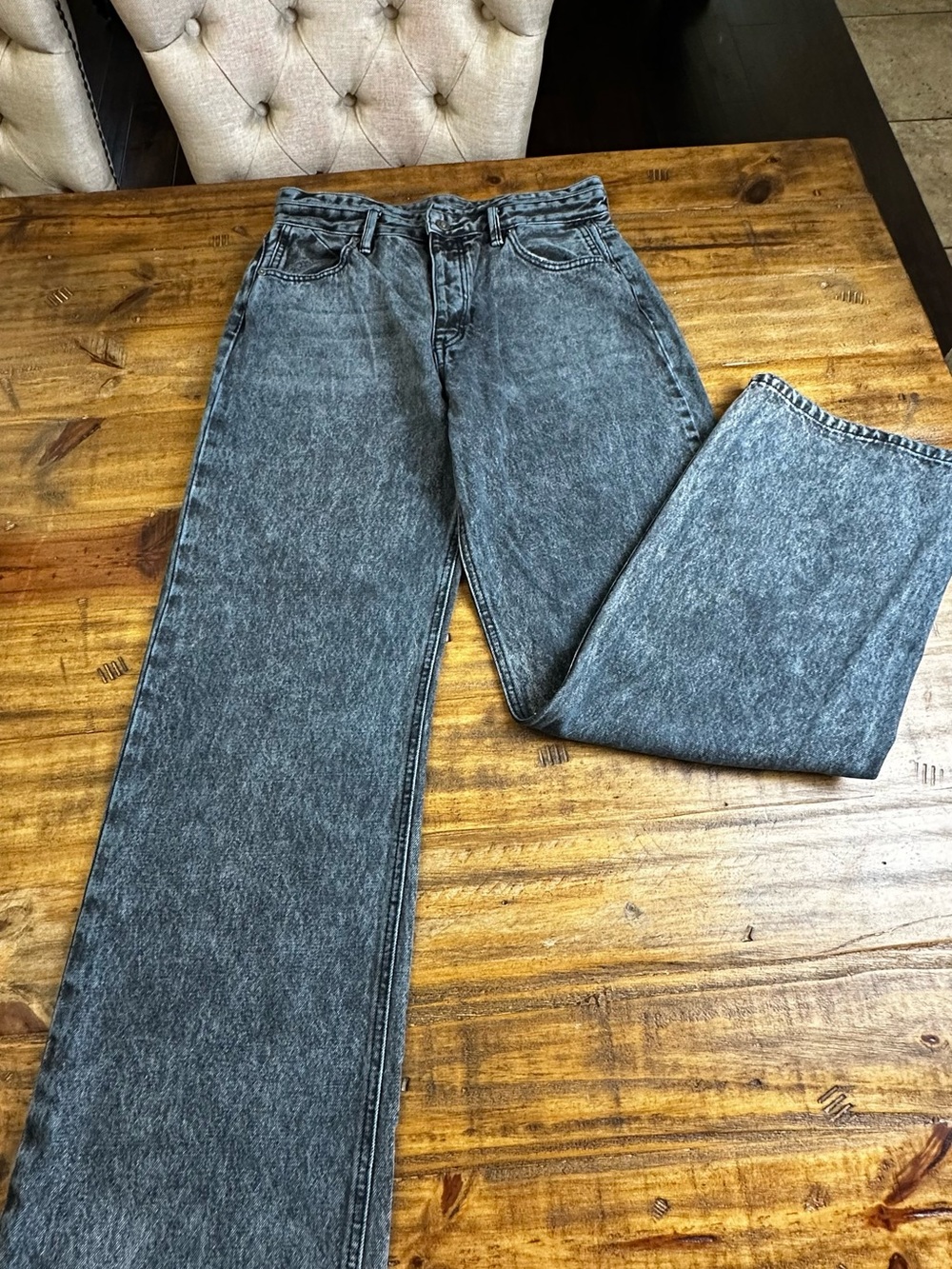 KanCan Men's Bootcut Jeans in Washed Black